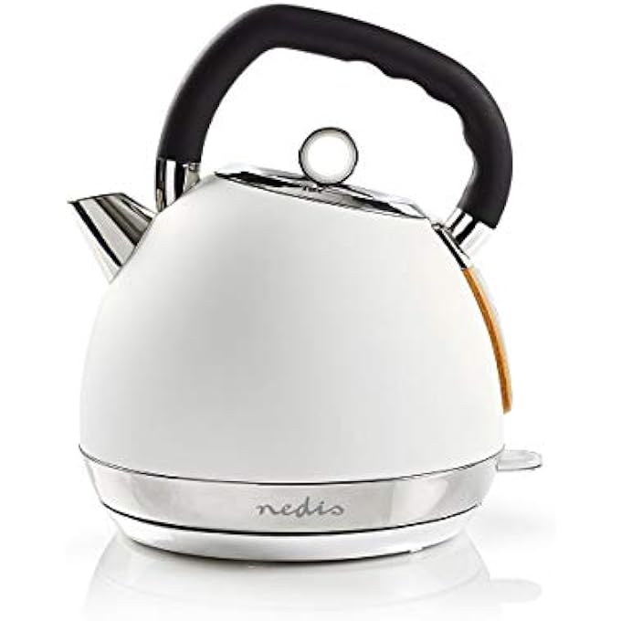 NEDIS Kawk520Ewt Electric Kettle  18 L  SoftTouch  White  Rotatable 360 Degrees  Concealed Heating Element  Strix Controller  BoilDry Protection - Image 2