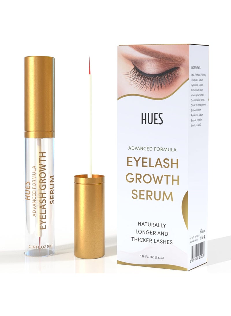 HUE - Hues Premium Eyelash Serum 5ML  Lash Serum Boosts Lash for Fuller Longer Thicker Looking Eyelashes Lash Enhancing Serum for Natural Lashes - Image 1