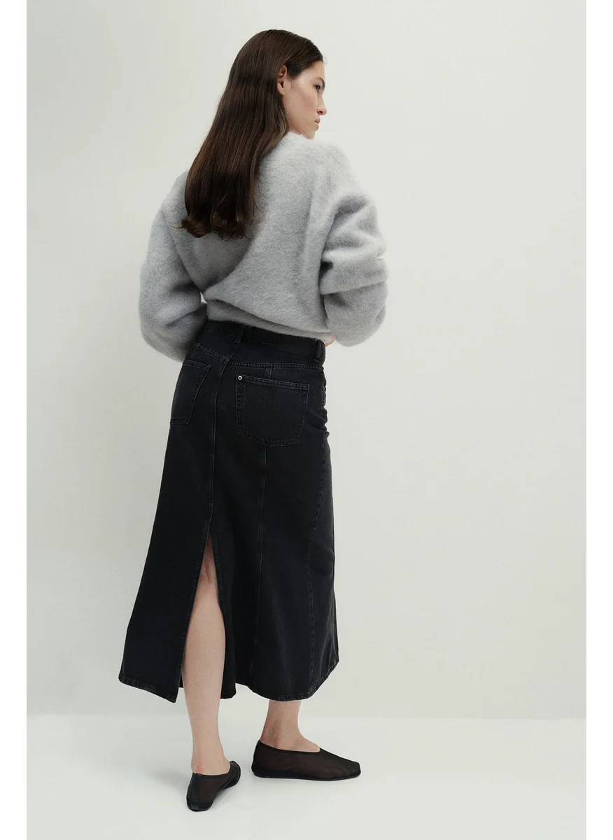 H&M Flared Denim Skirt