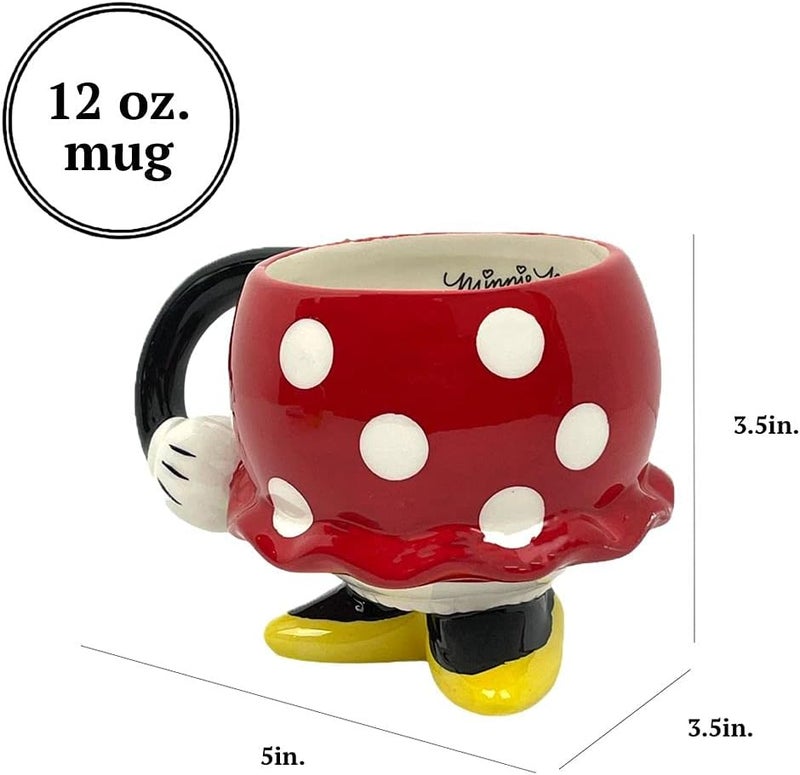 FAB Starpoint FAB Starpoint Ceramic Disney Minnie Mouse Red Drinking Mug with Arm One Size  - Image 2