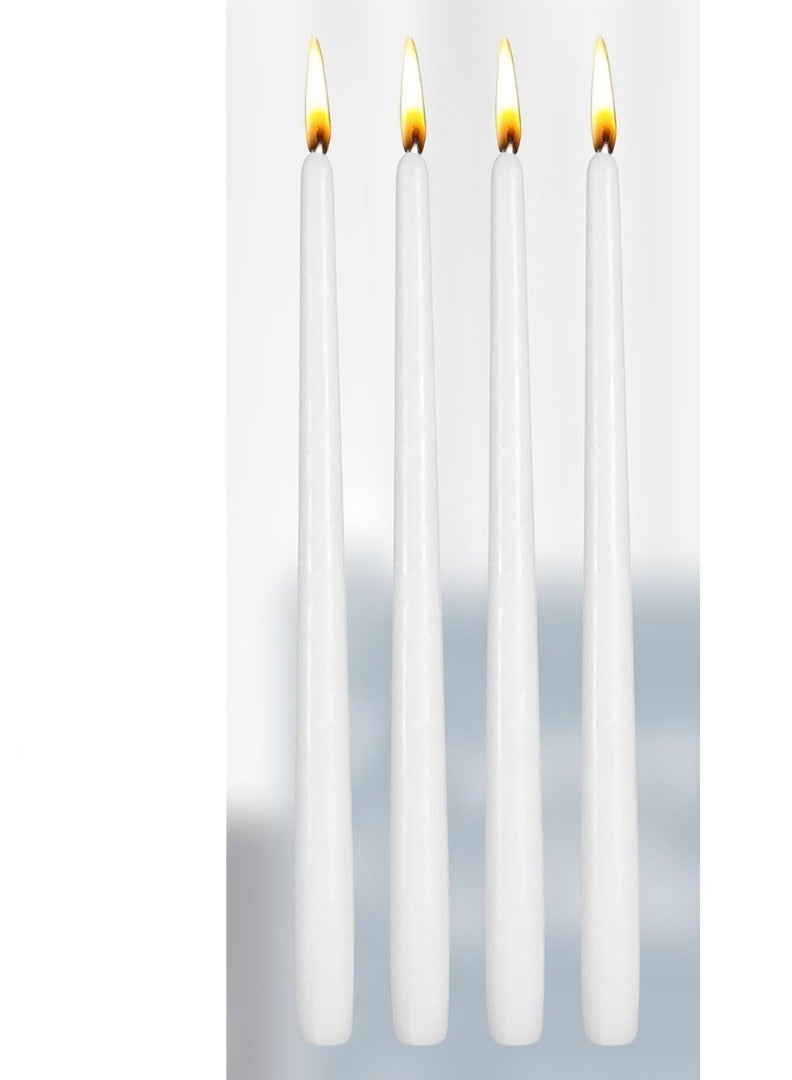 Natural White Candles – 4pcs, 20cm Each – Ideal for Décor & Daily Use - Image 1