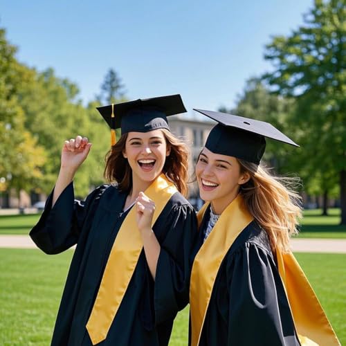 Happy Secret Graduation Stole for Adults 60" Long,Plain Satin Sash for Class of 2025 Commencement Ceremony - Image 5