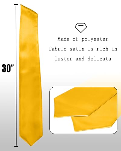 Happy Secret Graduation Stole for Adults 60" Long,Plain Satin Sash for Class of 2025 Commencement Ceremony - Image 3
