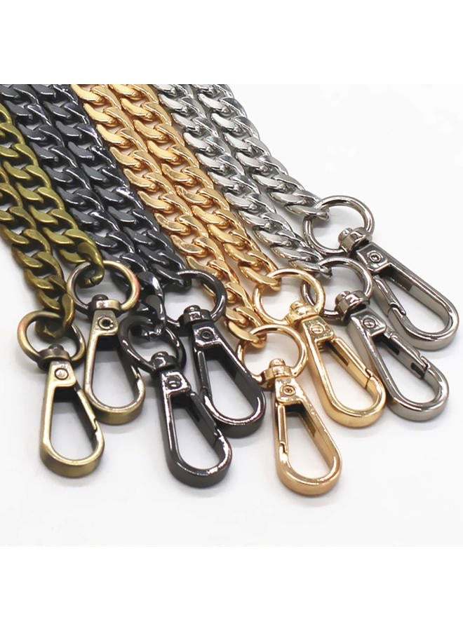 Model Worker DIY Iron Flat Chain Strap Handbag Chains Purse Chain Straps Shoulder Cross Body Replacement Straps with Metal Buckles (55", Gold) - Image 5