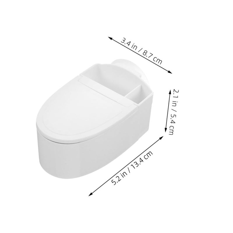 Toilet Shaped Ashtray With Lid Wall Mounted 3PCS Set Portable Ash Holder For Bathroom Office - Image 3