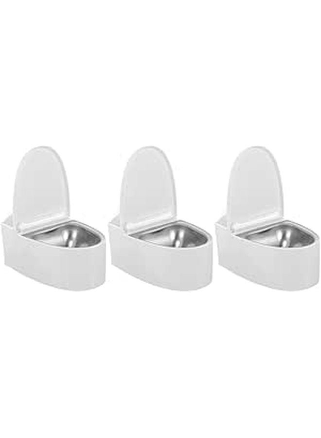 Toilet Shaped Ashtray With Lid Wall Mounted 3PCS Set Portable Ash Holder For Bathroom Office - Image 1