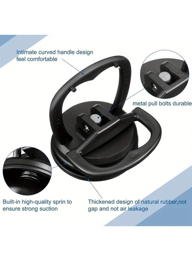 أداة سحب كؤوس شفط سوداء 4 قطع، مجموعة أدوات إصلاح زجاج السيارات - Image 4