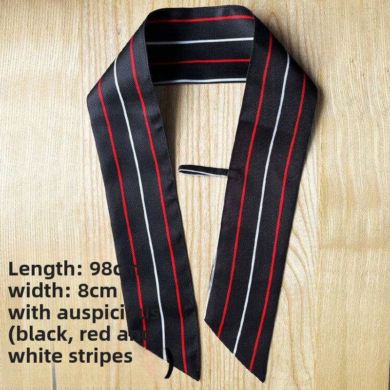 Chef Neck Scarf Sweat Towel Accessories [black, red and white] with loop 