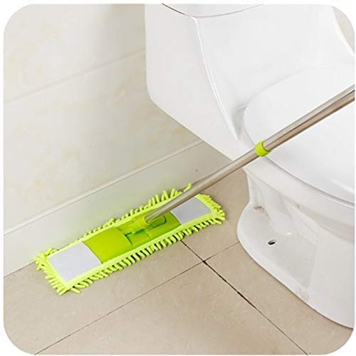 KREZON Flat Mop Microfiber Floor Mop Hardwood Mop Stainless Steel Handle with Reusable Flat Mop Pads - Image 3