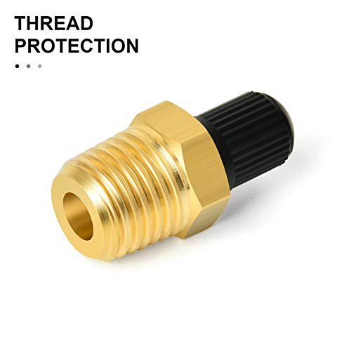 GASHER 6PCS 1/4" NPT Tank Valve Anti-Corrosion Brass Schrader Valve with 1/4" Male NPT,Using with Air Compressor Tanks - Image 2