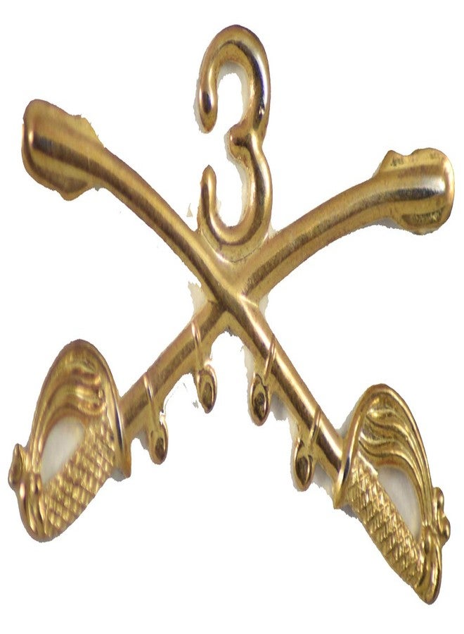 3RD CAVALRY CROSSED SABERS LAPEL PIN OR HAT PIN - Size 2 1/4" - VETERAN OWNED BUSINESS