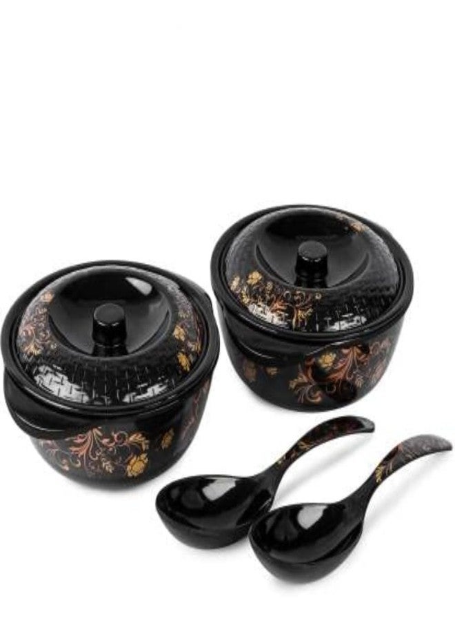 Drumstone (𝐒𝐩𝐞𝐜𝐢𝐚𝐥 𝐁𝐮𝐲 𝟏 𝐆𝐞𝐭 𝟏 𝐰𝐢𝐭𝐡 𝟏𝟎 𝐘𝐞𝐚𝐫𝐬 𝐖𝐚𝐫𝐫𝐚𝐧𝐭𝐲) 40-Piece Melamine Lotus Dinnerware Set | Lightweight, Heatproof & Eco-Friendly Plates & Bowls | Ideal for Home - Image 5