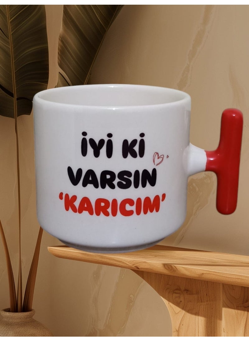 Game Fruy "I'm glad you exist, my wife" Double-Sided Written Coffee Mug (Red T)  - Image 2