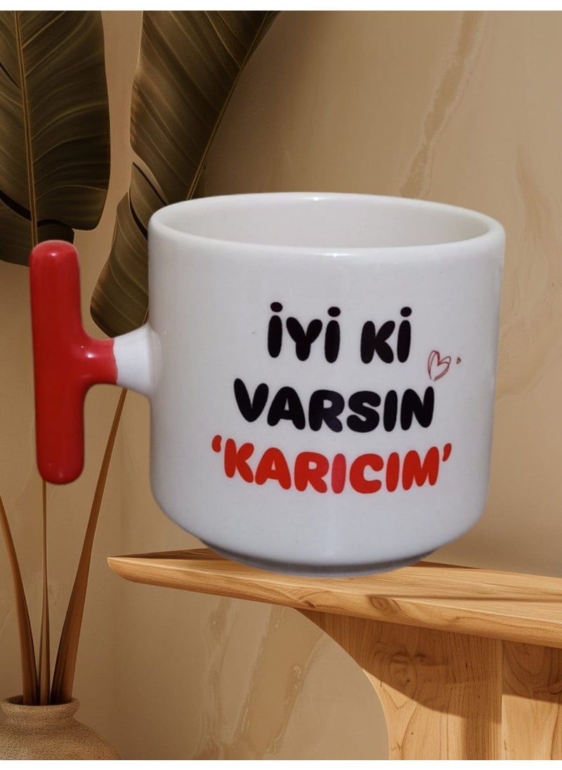 Game Fruy "I'm glad you exist, my wife" Double-Sided Written Coffee Mug (Red T)  - Image 1