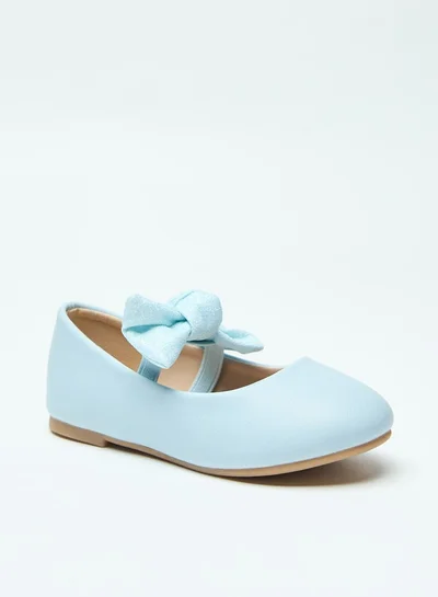 فلورا بيلا من شو إكسبرس Bow Accent Slip-On Ballerina Shoes with Elastic Strap