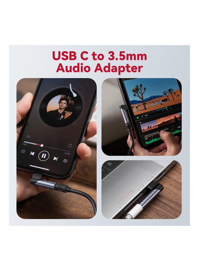 2pack USB C to 3.5mm headphone jack adapter, headphone audio adapter, headphone stereo microphone HiFi compatible with iPhone 15/16/17 series, iPad Mini/Pro/Air， Samsung Series S23 Ultra S22/Ultra S22/Huawei Series nova Y61、nova Y71MatePad 12 X (2025)/nova 14、nova 14i、nova 14 pro/Mate X6/carplay/ Speaker and other Type-C series - Image 4