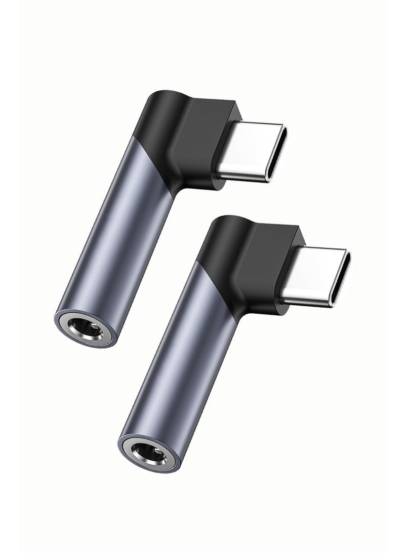 2pack USB C to 3.5mm headphone jack adapter, headphone audio adapter, headphone stereo microphone HiFi compatible with iPhone 15/16/17 series, iPad Mini/Pro/Air， Samsung Series S23 Ultra S22/Ultra S22/Huawei Series nova Y61、nova Y71MatePad 12 X (2025)/nova 14、nova 14i、nova 14 pro/Mate X6/carplay/ Speaker and other Type-C series - Image 1