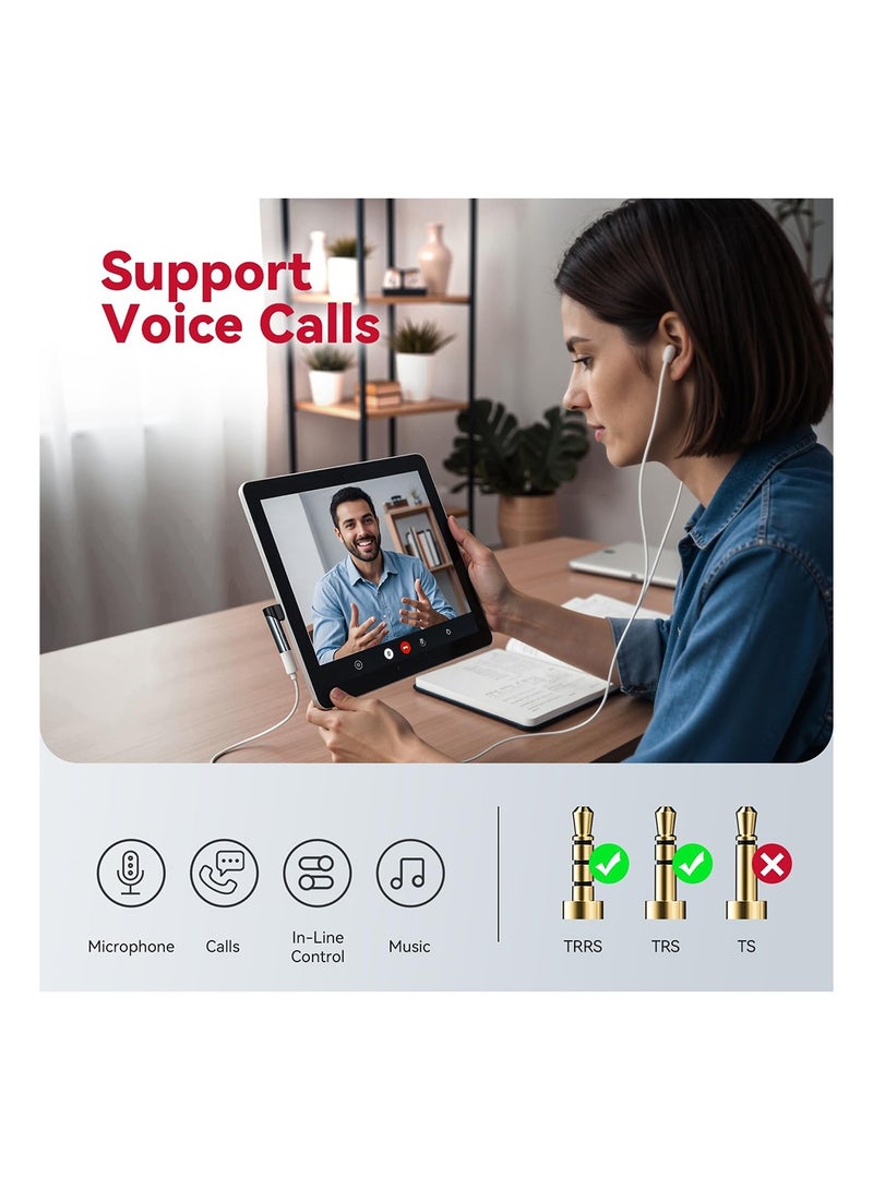 2pack USB C to 3.5mm headphone jack adapter, headphone audio adapter, headphone stereo microphone HiFi compatible with iPhone 15/16/17 series, iPad Mini/Pro/Air， Samsung Series S23 Ultra S22/Ultra S22/Huawei Series nova Y61、nova Y71MatePad 12 X (2025)/nova 14、nova 14i、nova 14 pro/Mate X6/carplay/ Speaker and other Type-C series - Image 5