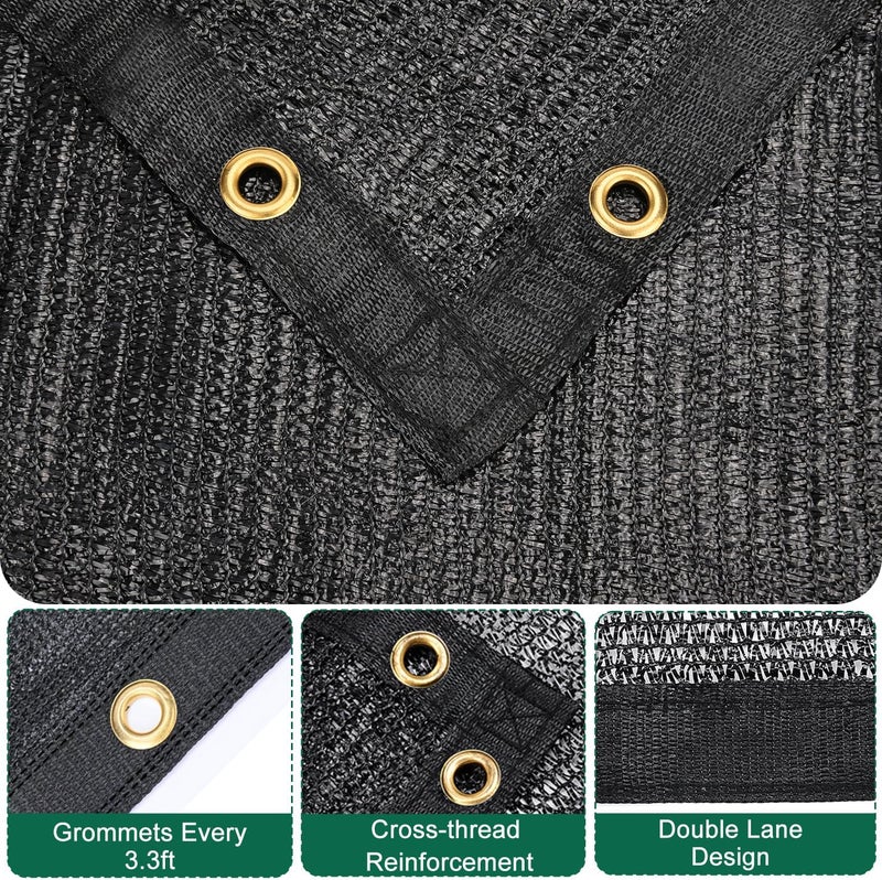 Kesfitt Garden 40% Shade Cloth, Resistant Sun Shade Net 10x20FT Mesh Tarp with HDPE Material and Reinforced Grommets Shade Trap for Greenhouse, Plant, Pergola, and Backyard Patio Sunshade - Image 4