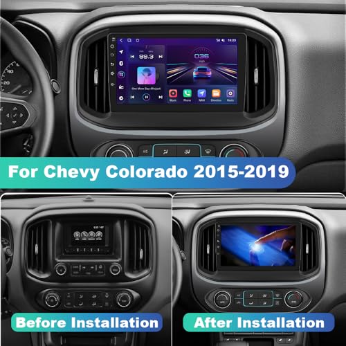 Vratzn Car Stereo for Chevy Colorado GMC Canyon 2015-2019 Base Mode(Low-end), Android 13 Car Radio 9" Touchscreen Head Unit with Wireless CarPlay Android Auto, Backup Camera - 2GB RAM + 64GB ROM - Image 3