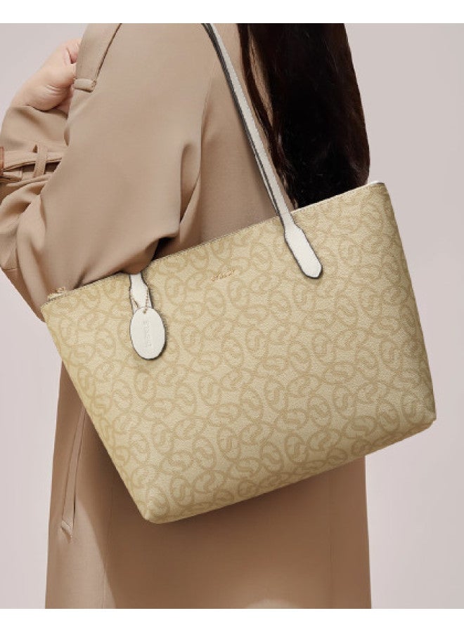 St&Sat Women's Commuter Tote Bag, Large Capacity Shoulder Bag, Vintage Handbag, Underarm Bag - Image 1