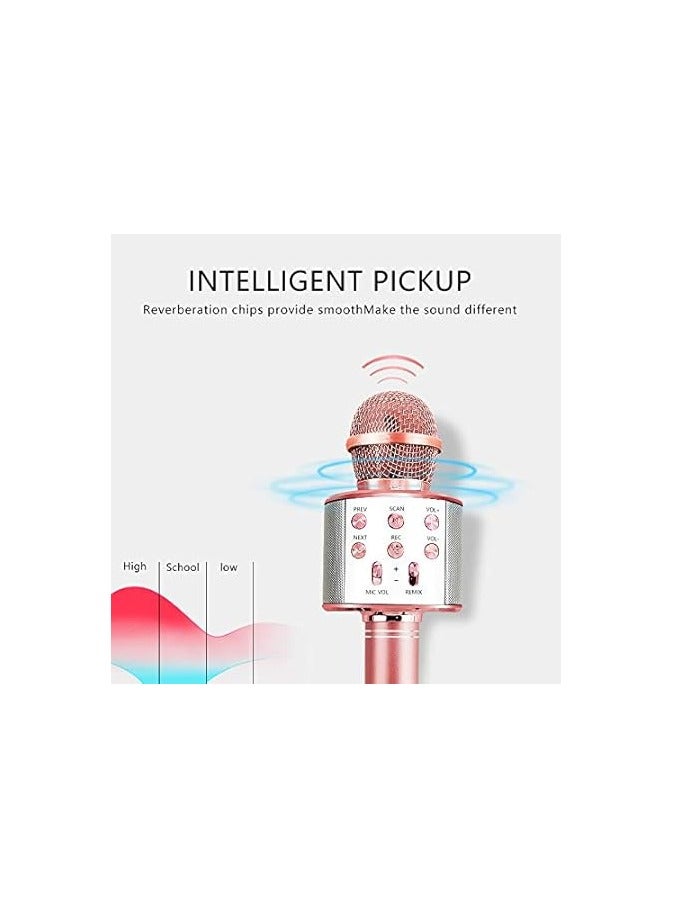 ميكروفون كاريوكي لاسلكي من مادون، مكبر صوت محمول بالبلوتوث، مشغل حفلات منزلية، هدية عيد الميلاد للأطفال (وردي) - Image 2