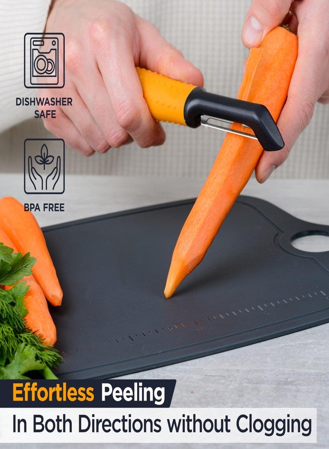 Deiss PRO Swivel Vegetable Peeler - Sharp Japan Stainless Steel Peeler With Easy Non-Slip Hand Grip, Potato Peelers For Kitchen, Fruit, Carrot, Apple, Veggie, Kiwi, Durable, Dishwasher Safe - Image 4