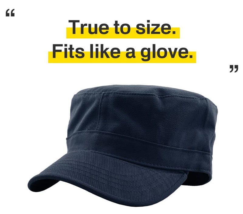 KBETHOS KBK-1464 NAV XL Cadet Army Cap Basic Everyday Military Style Hat (Now with STASH Pocket Version Available) - Image 4