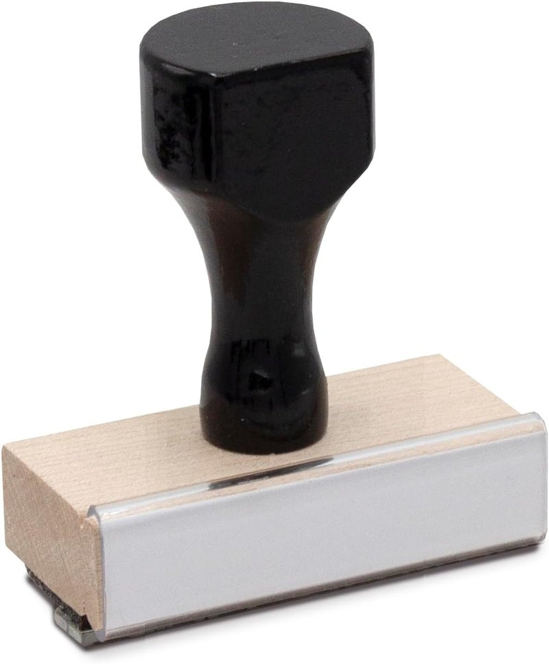 Infusion Traditional Wood Stamp with Black Wood Handle (1" x 2") - Image 1