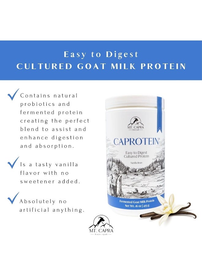 MT. CAPRA SINCE 1928 Mt. Capra Products - Caprotein Goat-Milk Protein Vanilla Flavor 1 Lb. - Image 3