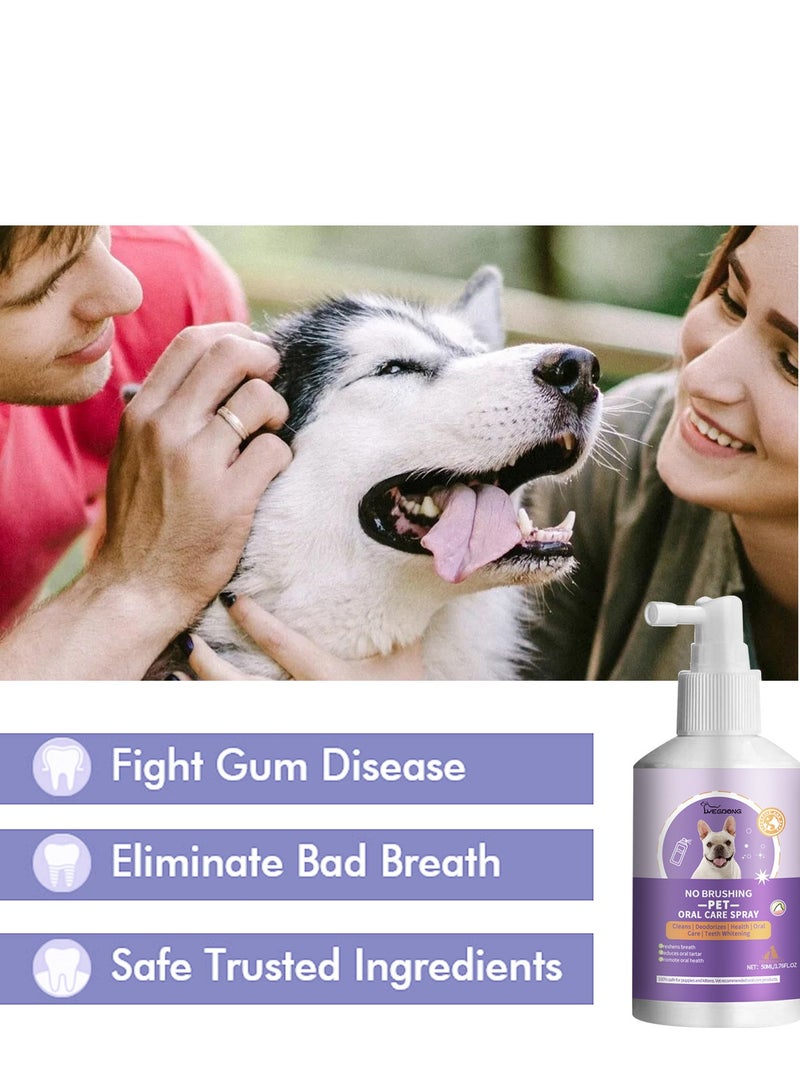 Pet Teeth Cleaning Spray Pet Oral Cleaner Fresh Breath Deodorizing Deodorizing Cleaner