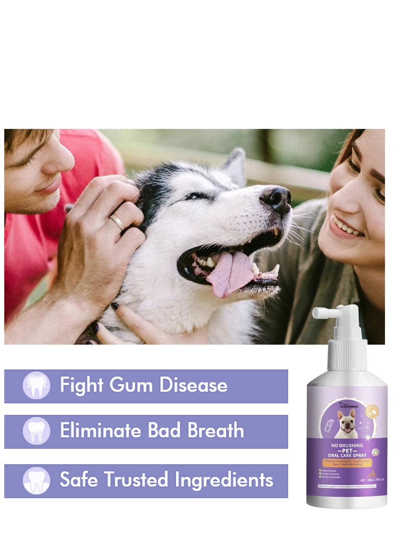 Pet Teeth Cleaning Spray Pet Oral Cleaner Fresh Breath Deodorizing Deodorizing Cleaner
