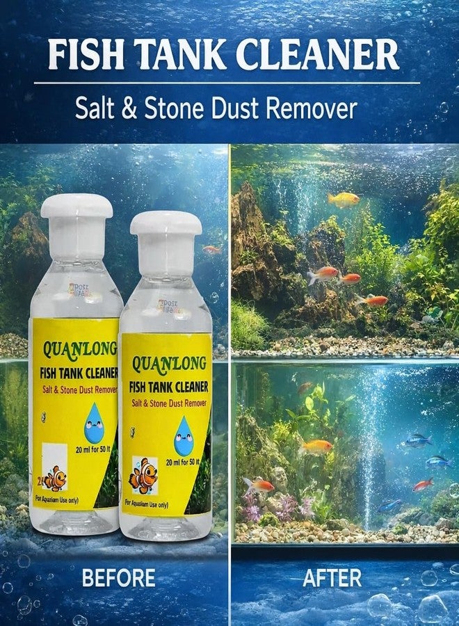 VAYINATO Quanlong (Pack of 3 * 100ml) Fish Tank Cleaner | Salt & Stone Dust Remover for Aquarium Glass | Hard Water & White Stain Cleaner | Aquarium Use Only | Easy Apply-Rub-Wash Formula - Image 3