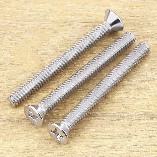 EASTLO 1/4-20 x 2 Flat Countersunk Head Machine Screws, Phillips Drive, 304 Stainless Steel 18-8, Full Thread, Coarse Thread UNC, 25 PCS - Image 2
