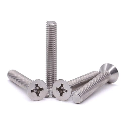 EASTLO 1/4-20 x 2 Flat Countersunk Head Machine Screws, Phillips Drive, 304 Stainless Steel 18-8, Full Thread, Coarse Thread UNC, 25 PCS - Image 5