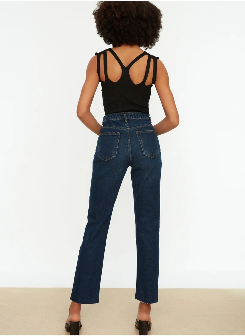 trendyol High Waist Button Detail Jeans