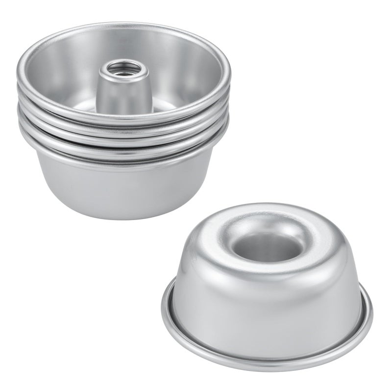 FOR BAKE NonStick 4 Angel Food Pan Set 6Pack Aluminum Chiffon Cake Tube Pans for Perfect Oven Baking Anodized Surface Bake Like a Pro