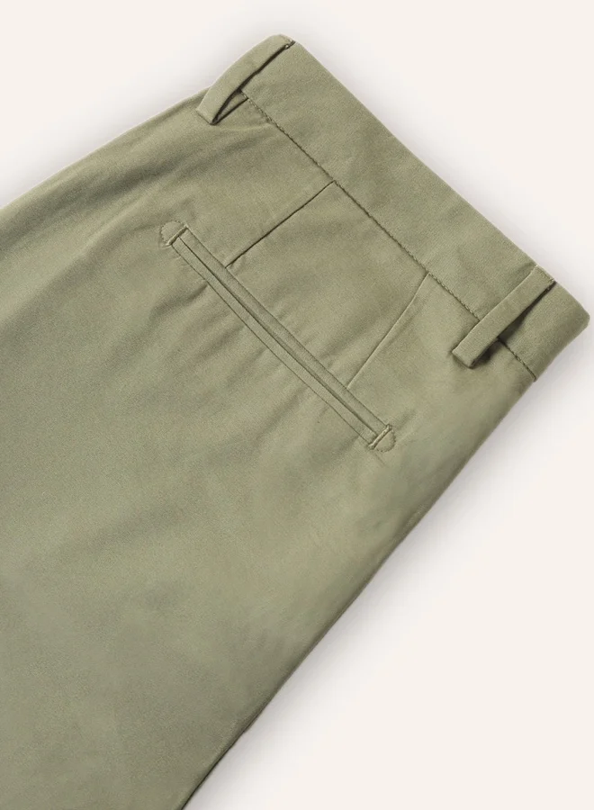 THE BEAR HOUSE The Bear House Casual Cotton Shorts for Men – Soft, Stylish, and Versatile with Elastic Waistband and Pockets, Perfect for Everyday Wear in Green