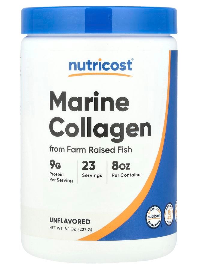 Nutricost Marine Collagen From Farm Raised Fish Unflavored 8.1 oz (227 g)