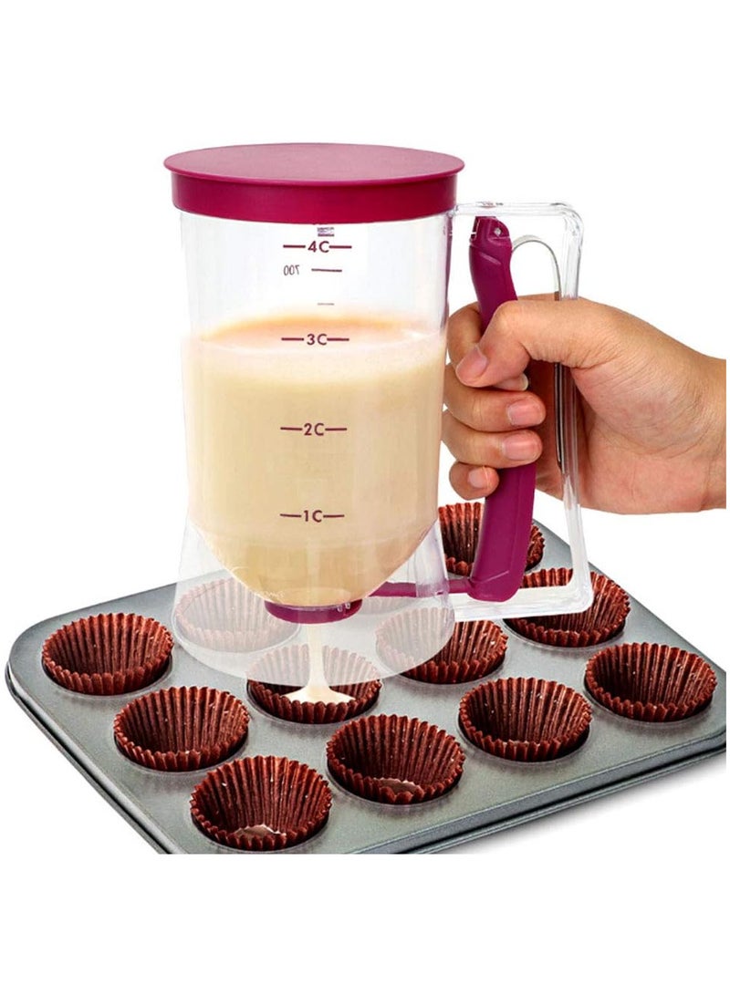 Batter Dispenser With Measuring Label 4 Pack Pancake Mold Egg Shaper  - Image 5