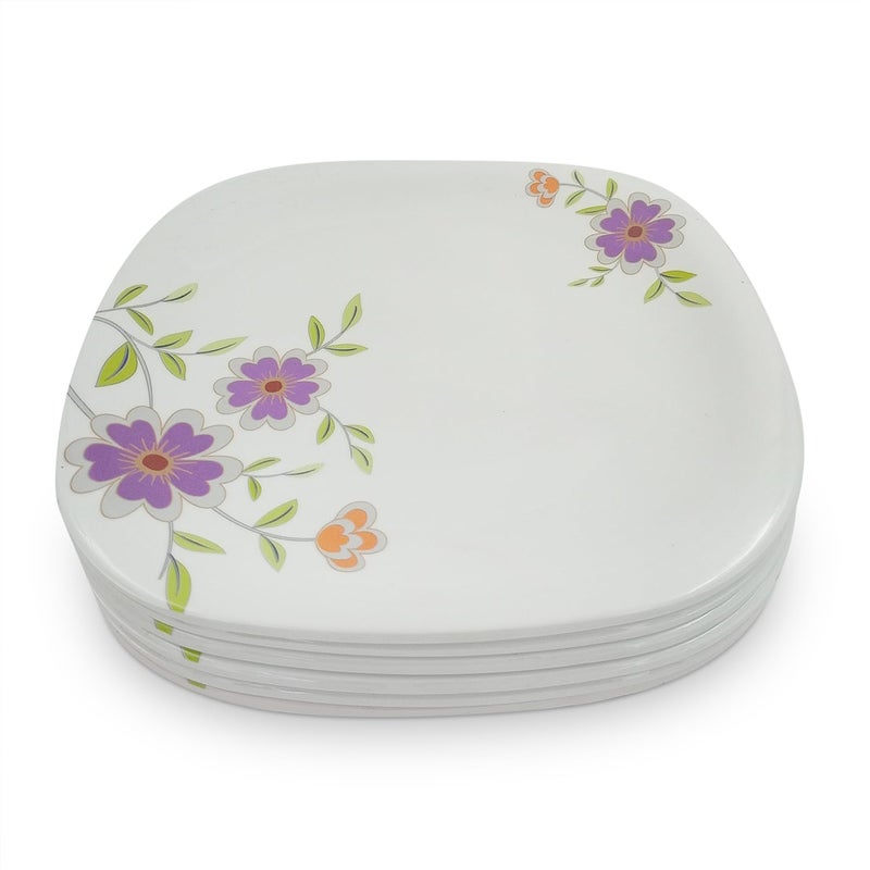 Superware | Pure Melamine | Small Plate Set - Daffodils 7.5” (6 nos.) | Stain Free, Glazed Finish - Image 2