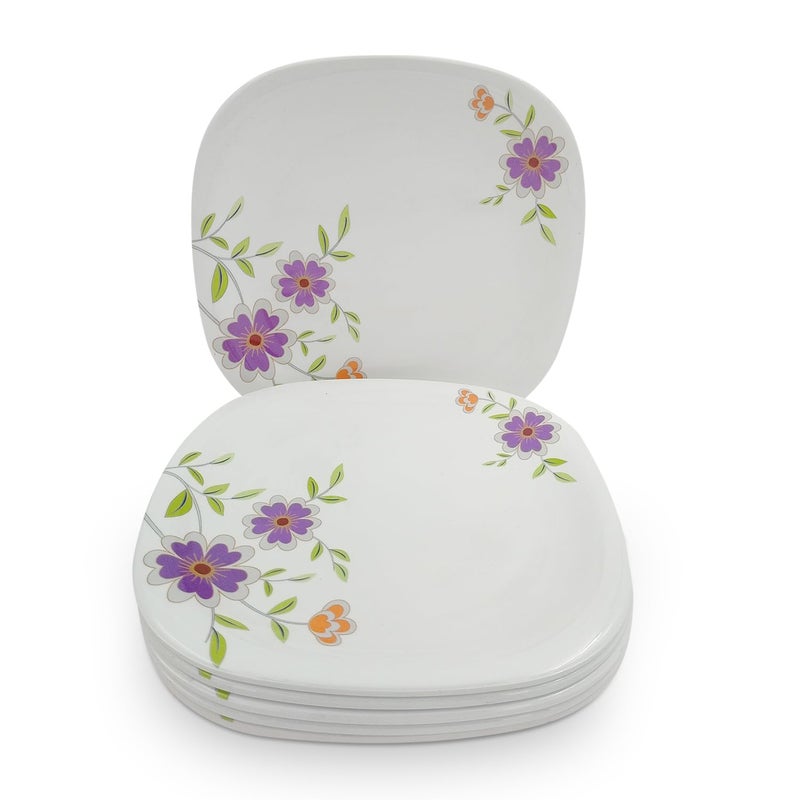 Superware | Pure Melamine | Small Plate Set - Daffodils 7.5” (6 nos.) | Stain Free, Glazed Finish - Image 1