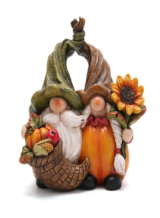 Hodao Harvest Love：Thanksgiving Pumpkin Gnome Couple Embrace Figurines-Adorable Fall Pumpkin Gnomes Home Indoor Tabletop Decoration-Fall Thanksgiving Gifts - Image 1