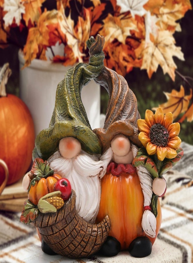 Hodao Harvest Love：Thanksgiving Pumpkin Gnome Couple Embrace Figurines-Adorable Fall Pumpkin Gnomes Home Indoor Tabletop Decoration-Fall Thanksgiving Gifts - Image 5