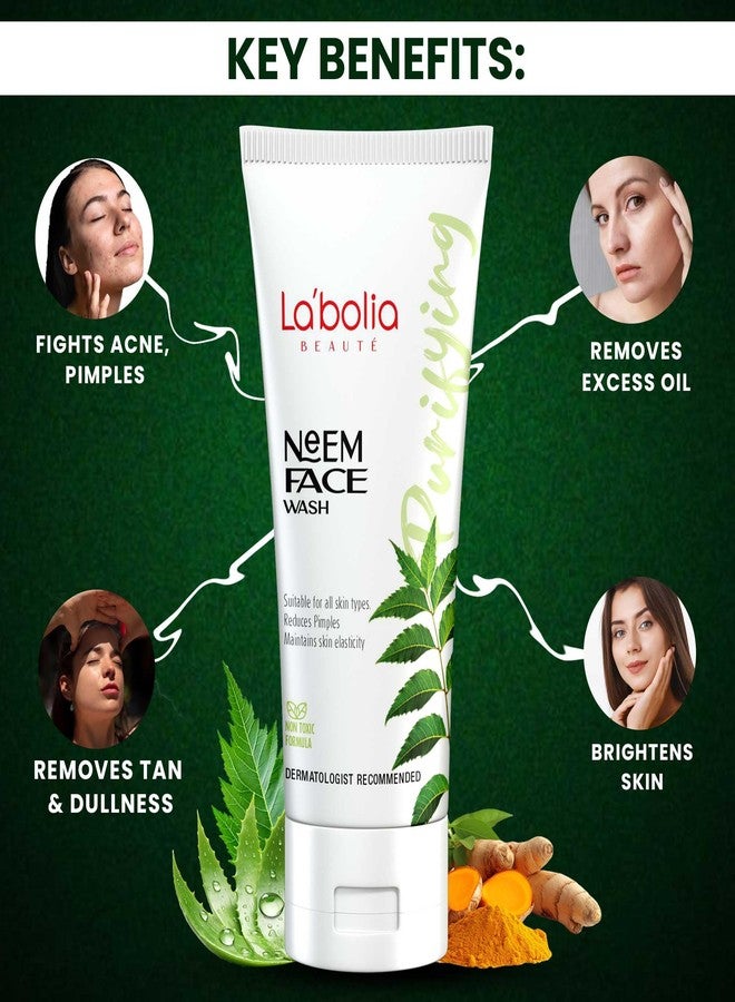 Labolia Beaute Neem Face Wash for Tanning & Pimple Reduction 100g - Image 4