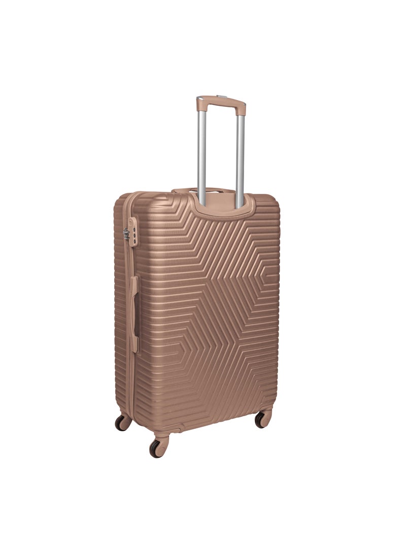 TRAVEL WAY TravelWay Lightweight Checked Suitcase Luggage Trolley - Hardshell Suitcase for 30kg Spinner Luggage for Travel | ABS Material with 4 Spinner Wheels (Golden, 28 Inches (71 cm)) - Image 2