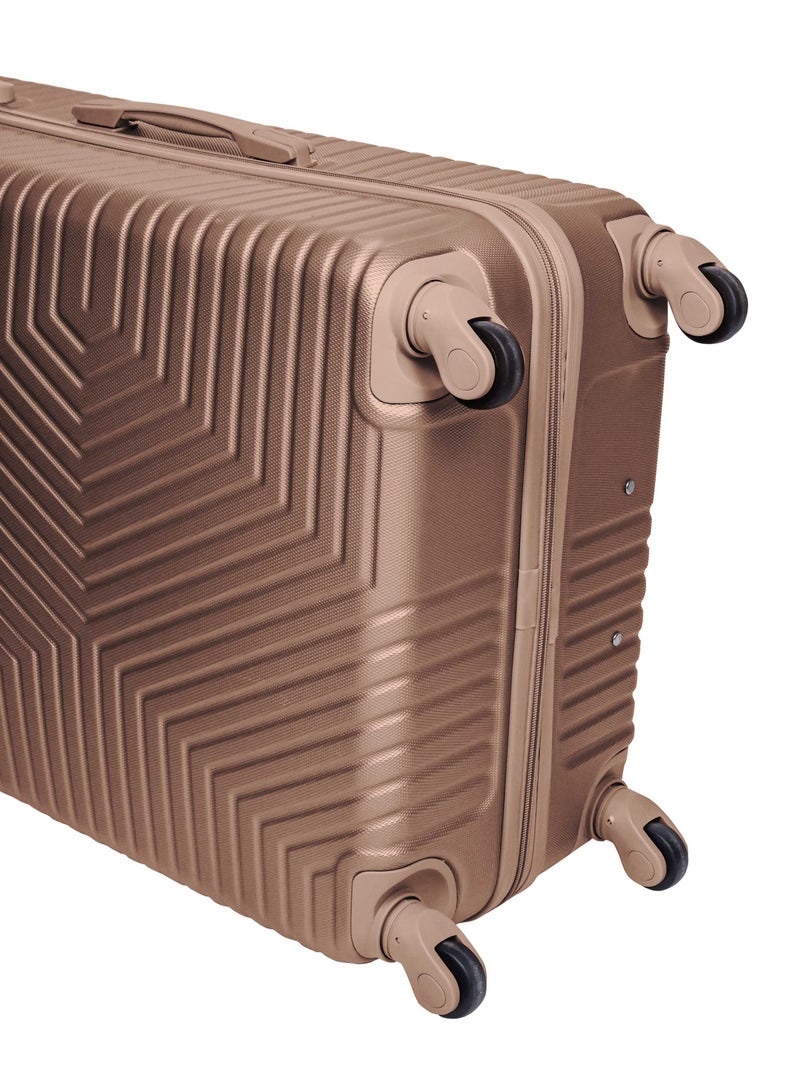 TRAVEL WAY TravelWay Lightweight Checked Suitcase Luggage Trolley - Hardshell Suitcase for 30kg Spinner Luggage for Travel | ABS Material with 4 Spinner Wheels (Golden, 28 Inches (71 cm)) - Image 5