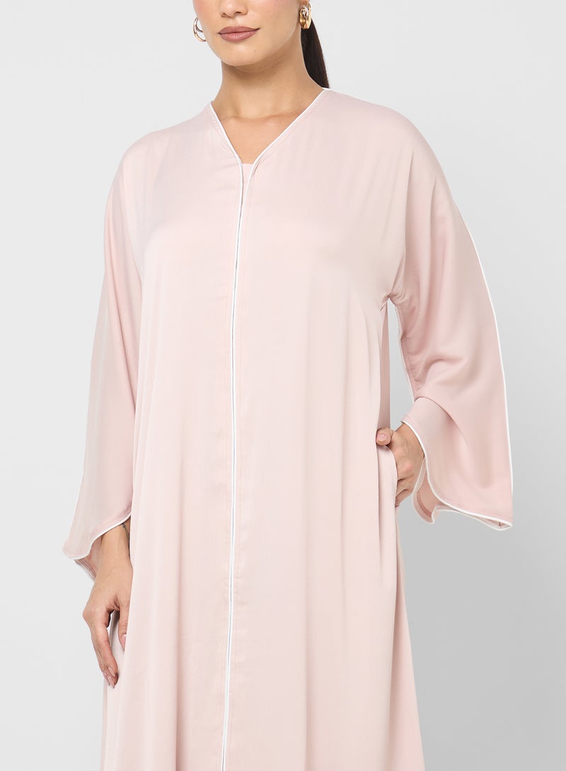 Khizana Abaya With Contrast Piping  - Image 3