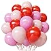 YMSZ Red and Pink Balloons 50pcs 12 inch Red and Pink Balloons for Valentines Theme Party Supplies Wedding Birthday Party Decorations - Image 2