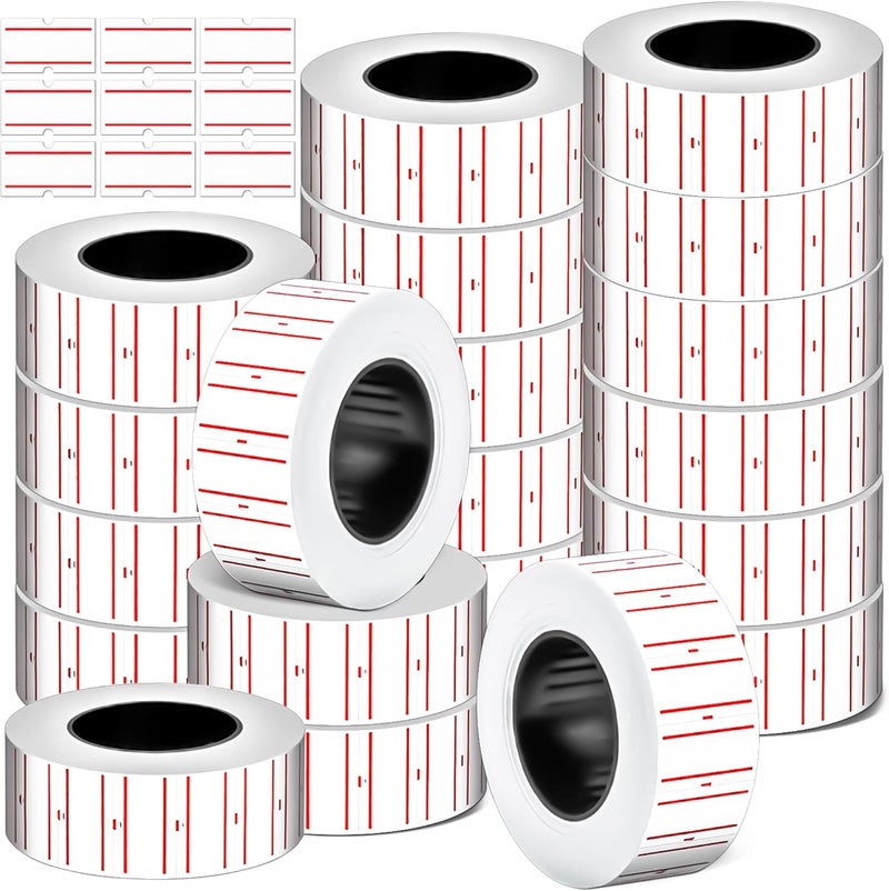 MotBach 8000Pcs 10Rolls Price Stickers Price Tags Labels for Mx-5500 Labeller, White Price Gun Labels Stickers Tags White Pricemarker Machine Sticker Label tag - Image 1